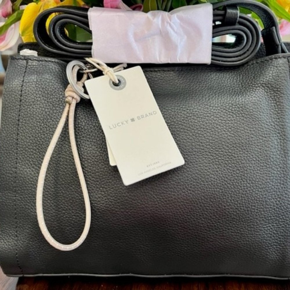 Lucky Brand Crossbody Black Leather Purse - NWT